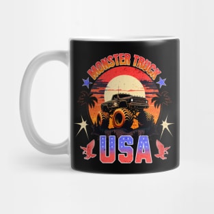 Vintage Monster Truck USA design Mug